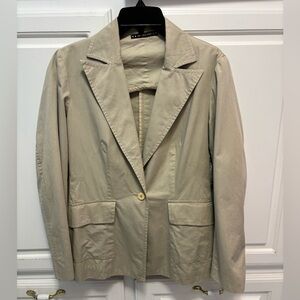Antonio Miro Vintage Beige Cotton Blazer Jacket Women’s Size Medium EU42